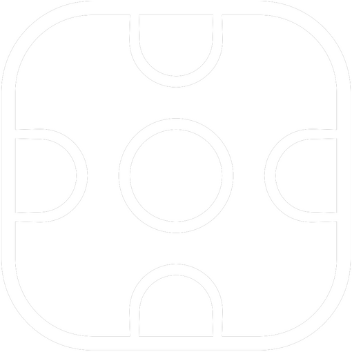 sitelen sitelen glyph tenpo - a square with markings in the cardinal positions like a dial